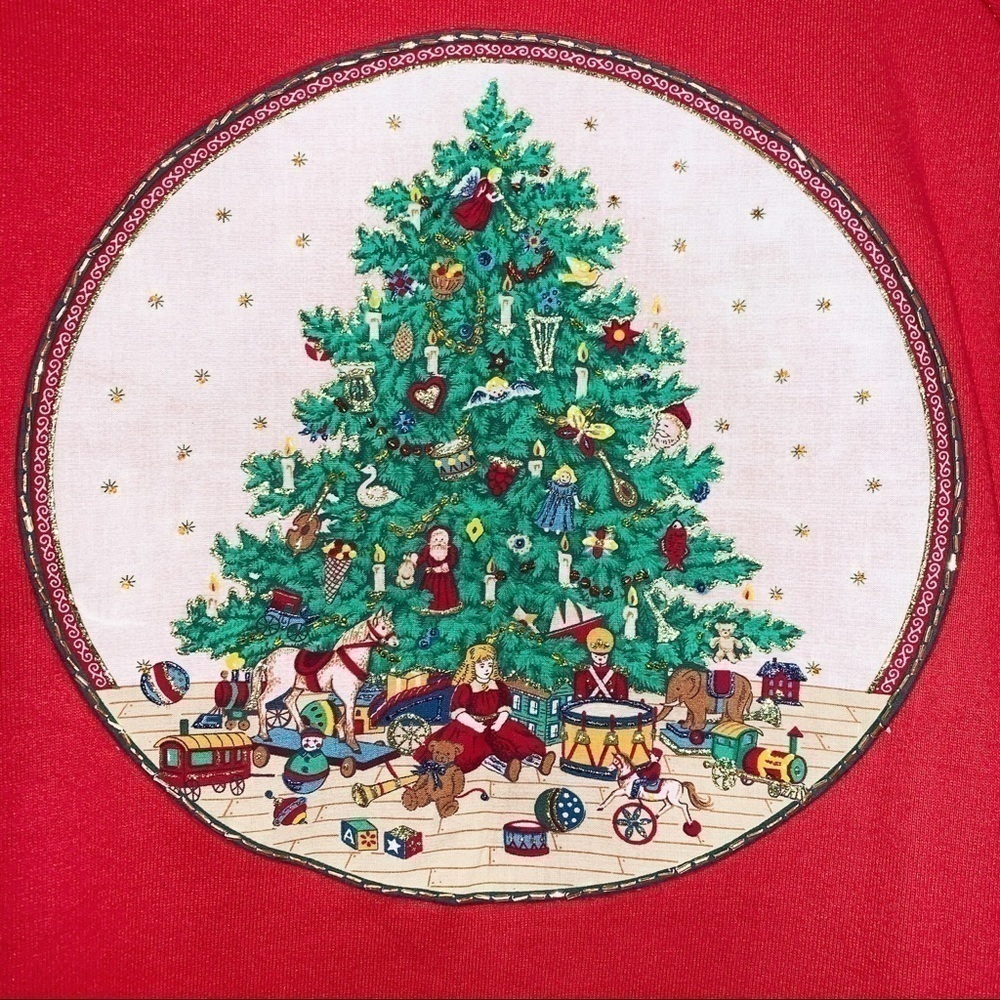 Vintage Hand beaded Christmas Sweatshirt - Picture 4 of 5